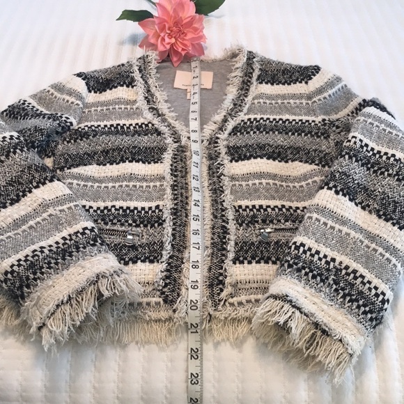 Rebecca Taylor Artisan Tweed Blazer Jacket Size 6 - Picture 14 of 17